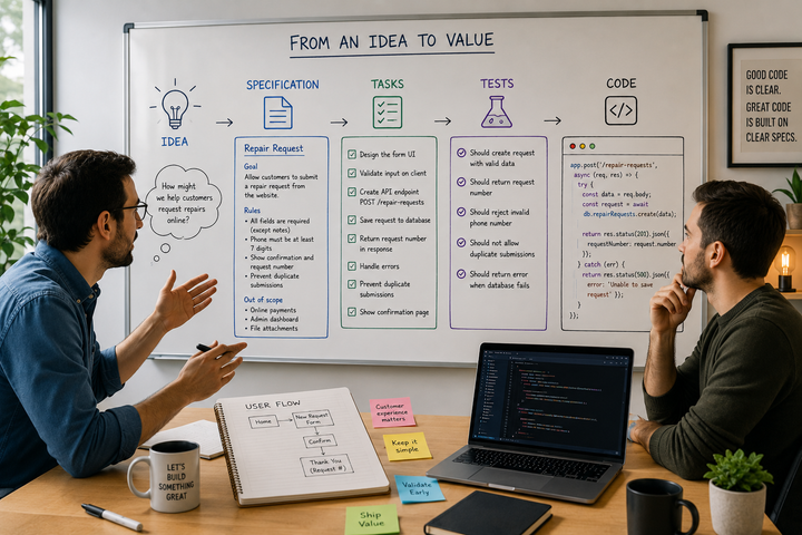 Spec-driven development: de una idea al código con personas y agentes de IA